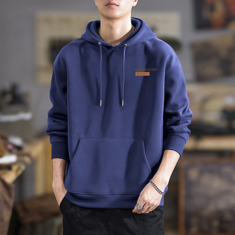Primavera pesada y otoño nueva chaqueta encapuchada hombre pesado chaqueta adolescente americana chaqueta con capuchona marca de moda