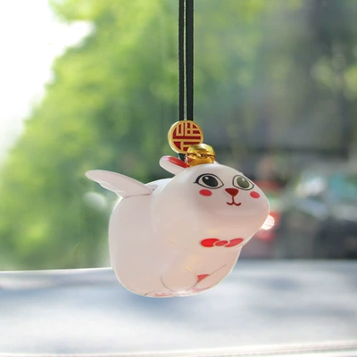 Car hanging Internet famous car interior decoration - plastic-pendant-rabbit