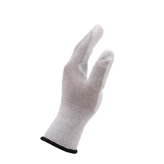 PU finger coated palm gloves anti-static non-slip nylon carbon fiber dust-free work coating labor protection gloves wholesale