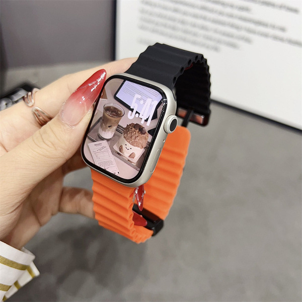 Suitable for applewatch10 Apple Watch iwatch9876SE marine silicone…