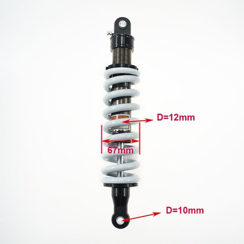Cross-Border Wholesale Large Off-Road Motorcycle Rear Shock Absorber with Built-In Airbag Shock Absorption, 350mm Hole Spacing