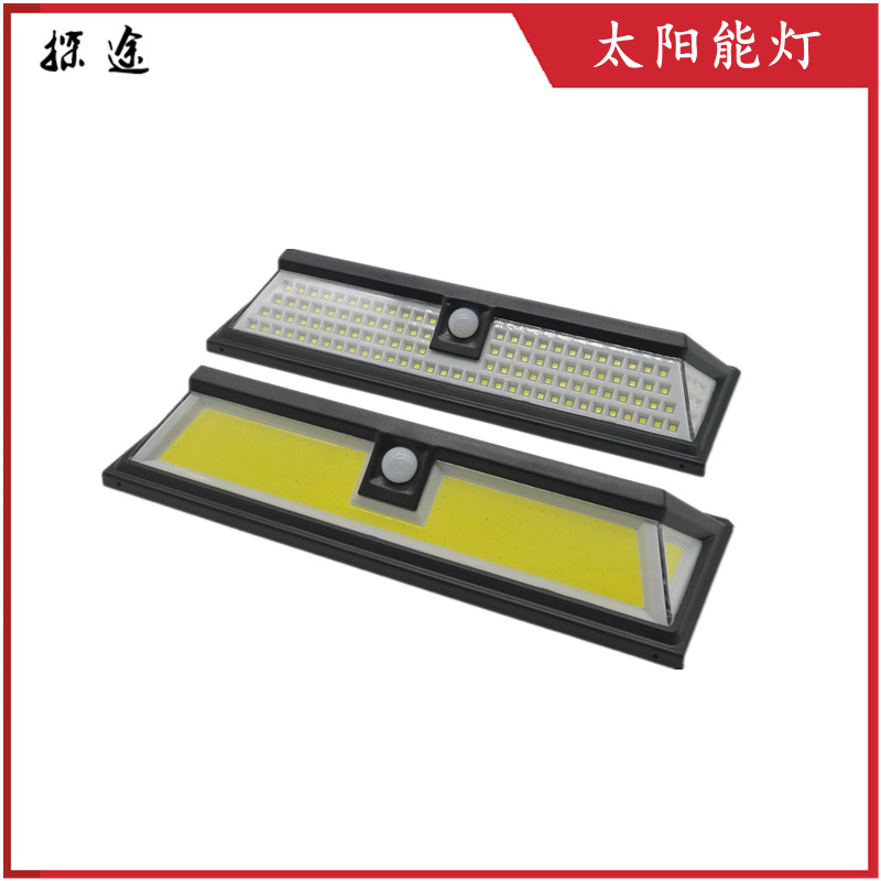 118 LED solar motion sensor integrated wall lamp 180 COB outdoor lighting rural road lamp
