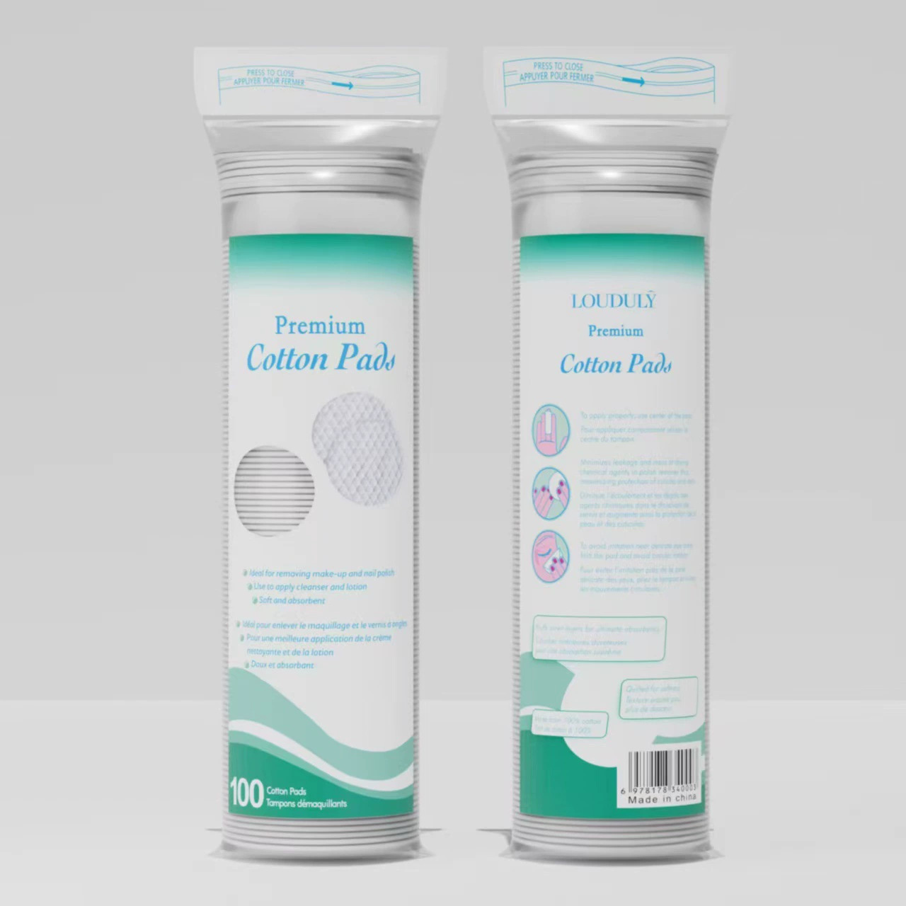 Cotton transfronterizo algodón puro algodón al por mayor pieza redonda de algodón desechable al por mayor algodón grueso suave y suave