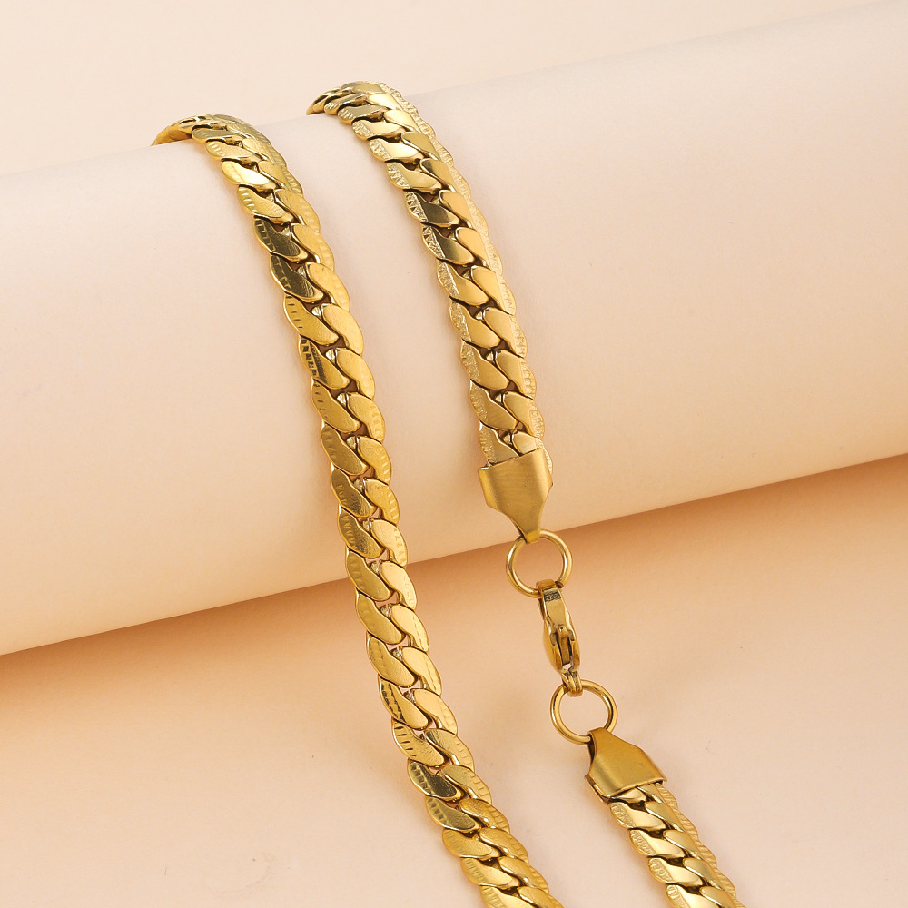 Retro Classic Style Geometric Titanium Steel Mixed Metal Plating Men's Chain Necklace Healing Crystals Necklaces display picture 6