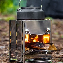 户外不锈钢烧烤炉折叠焚火台BBQ柴火炉野营取暖炉木炭烤肉炉烤架