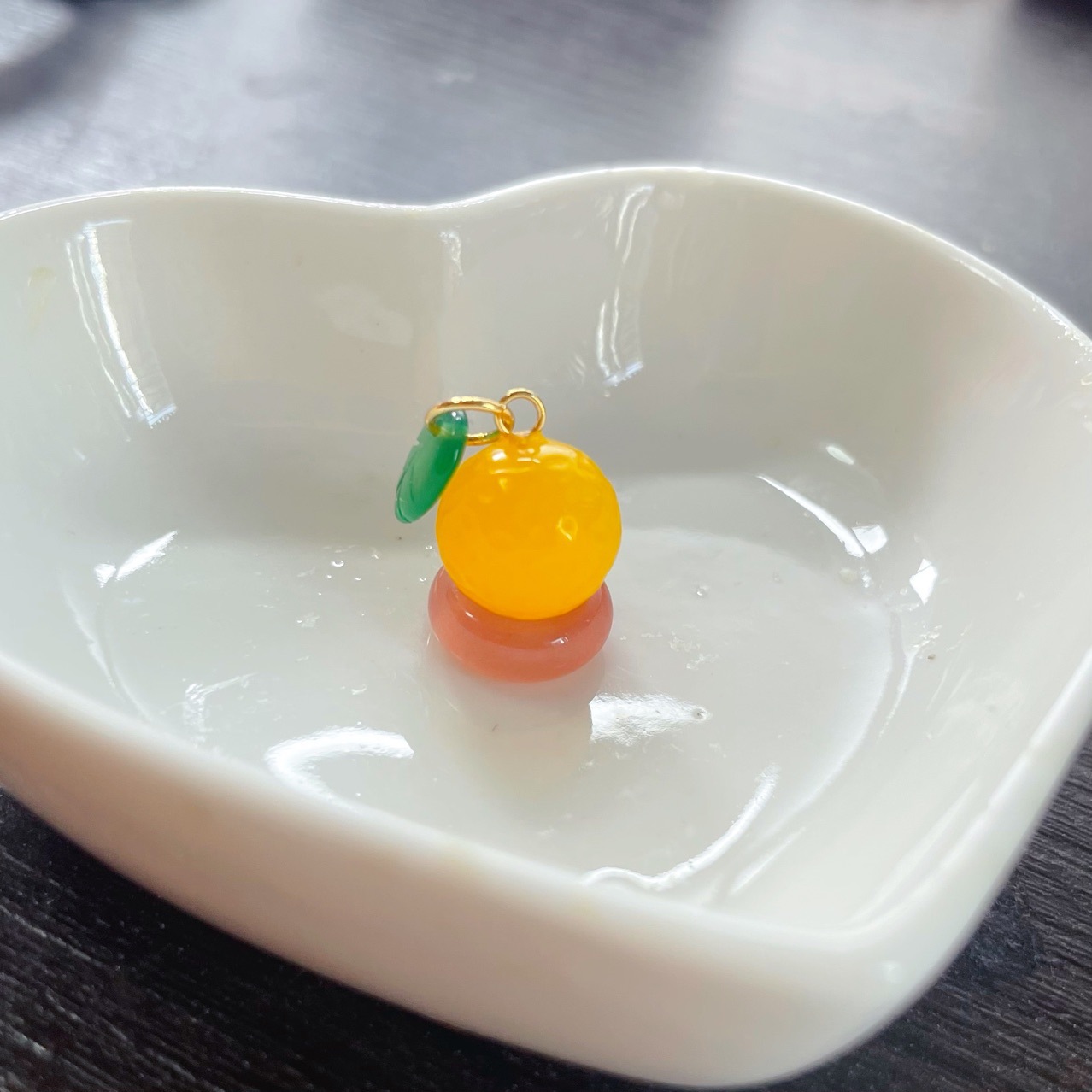 (2개) 녹색 CHALCEDONY 마노 잎을 가진 노란색 CHALCEDONY 노란색 마노 오렌지