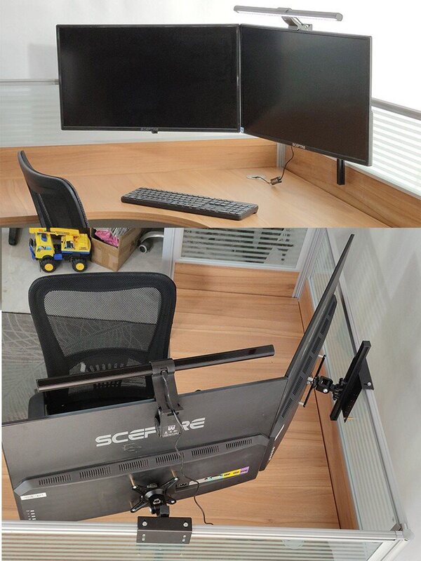 Simple Monitor Screen Stand Workstation Office Desk Accessory Bracket Stainless Steel Adjustable Universal Computer Base