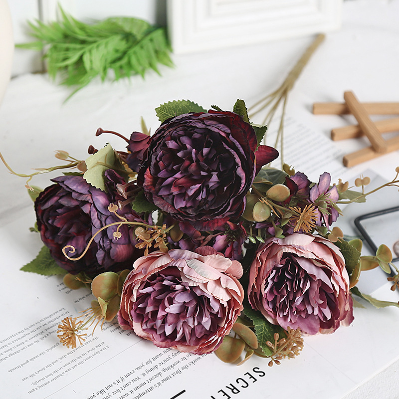 보라색 MY-큰 둥근 머리 모란