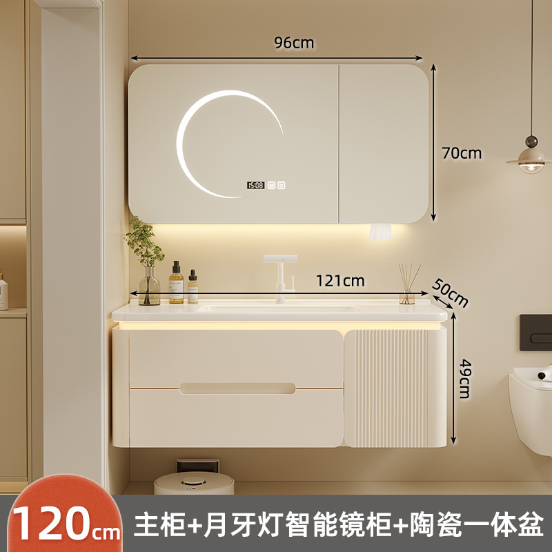 Baños personalizados de roble gabinete de baño gabinete de baño nuevo cerámica en una bañera lavabo facial