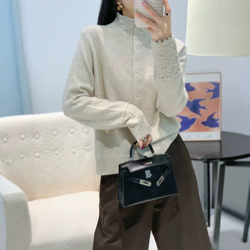 Cross-Border Embroidered Small Badge Autumn and Winter Thickened Wool Pullover Large Size Round Neck Unisex Couple Sweater