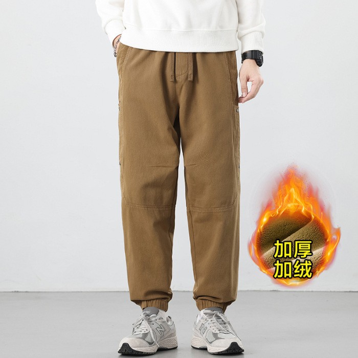 Men's demi-season autumn retro cotton casual trousers