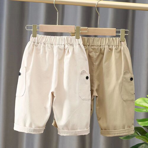 Boys' shorts, children's pants, summer boys' summer wear, children's wear crotchless pants, baby girls' summer outer wear cropped pants, trendy