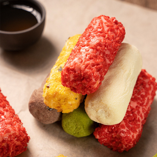 Source factory nougat brushed soufflé roll salted egg yolk egg roll snowflake pastry internet celebrity snack wholesale OEM