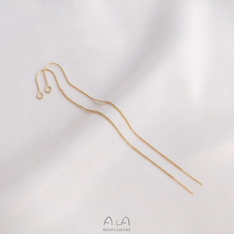 1 Pair Copper 14K Gold Plated 18K Gold Plated Solid Color Polished Earring Findings display picture 2