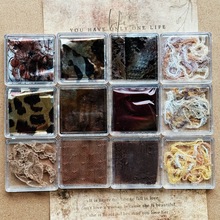 日式涩味美拉德转印纸素材美甲饰品DIY手工蕾丝美甲配饰素材搭配