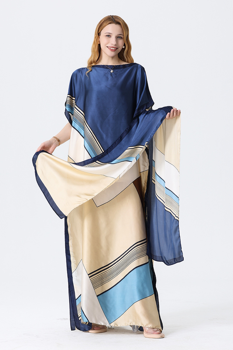 2025 primavera y verano nuevo Amazon venta rápida ropa malaya camisa de arena imitación seda brocado ropa de protección solar de vacaciones de playa