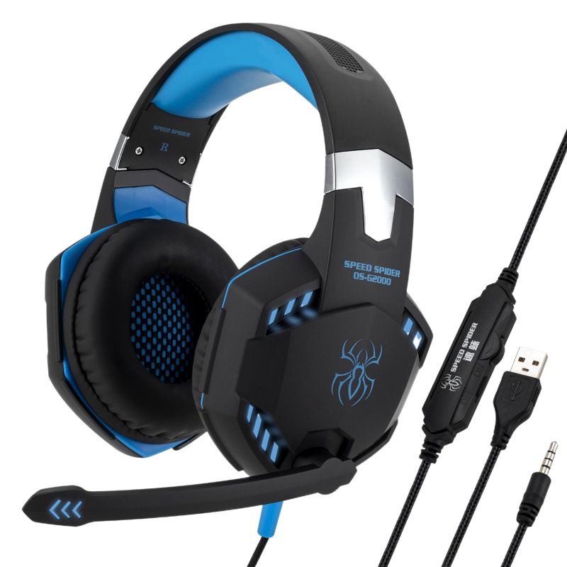 Cross-border G2000 e-sports auriculares juego de pollo auricular luminoso con cable subwoofer
