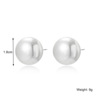 Retro fashionable earrings from pearl, European style, simple and elegant design
