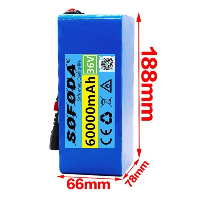 10S3P 36V60mah lithium ion battery pack 18650 charger with charging protection electric vehicle battery