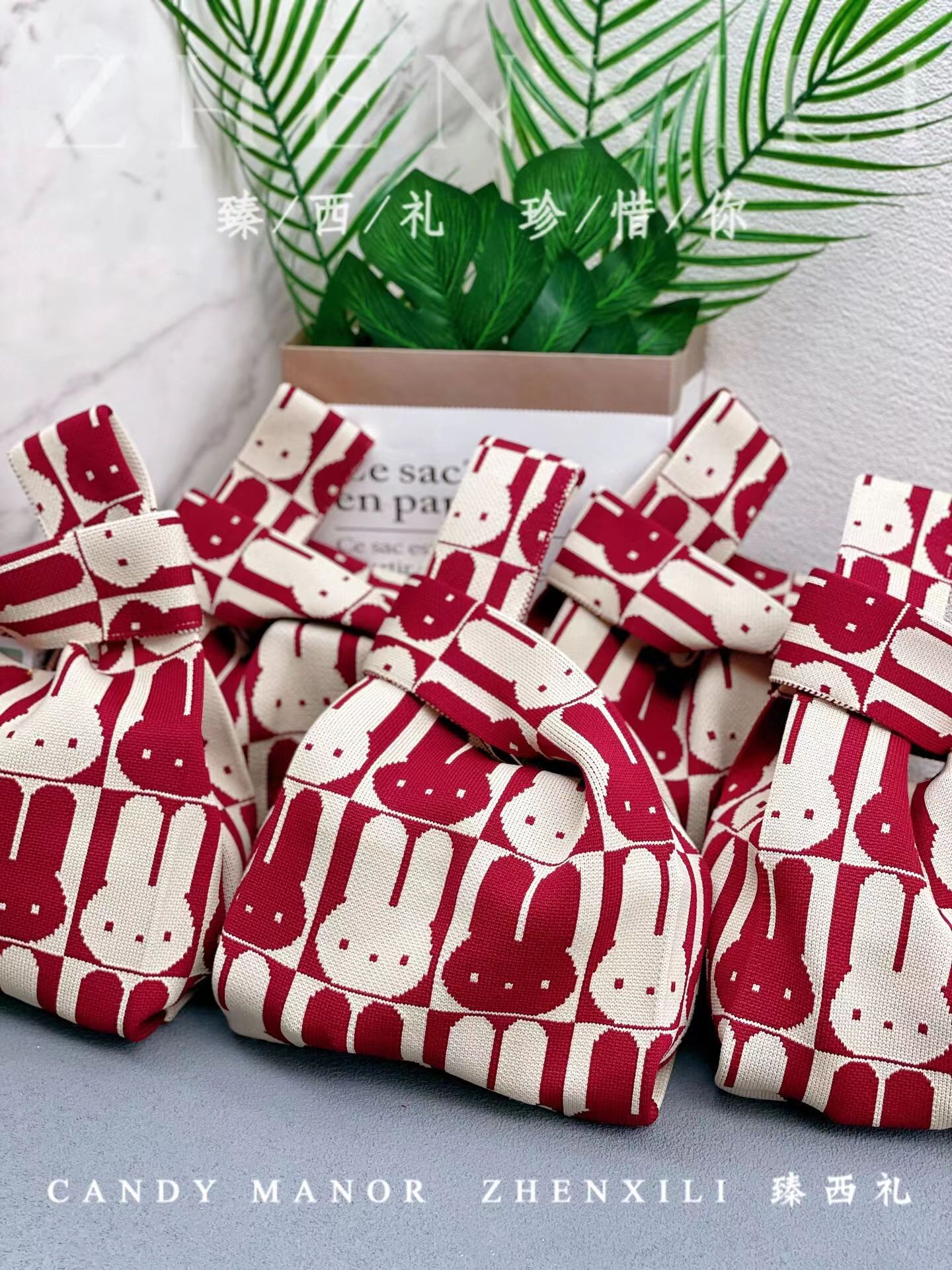 包包女小众设计少女爱心拼色针织手提包单肩包时尚背心马甲包批发