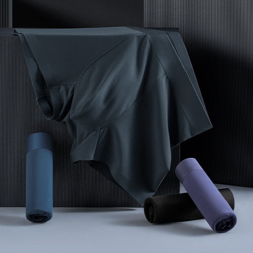 120S Lanolin Modal Men's Comfortable Breathable Antibacterial gusset Men's straight-leg pants wholesale from the source factory