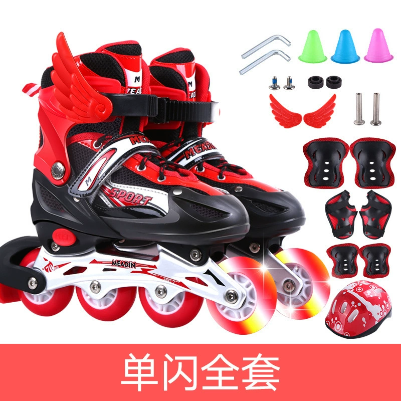Flashing children's set, roller skates for boys