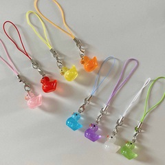 原創 小鴨手機鏈 可愛鴨鴨小物件夜光韓國復古CCD飾品掛件ins風