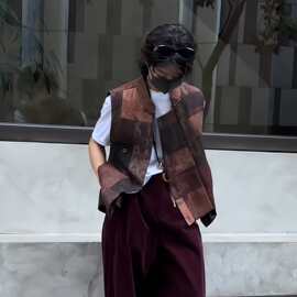 25秋冬新款轻奢感新中式夹棉真丝香云纱低领国风马甲77