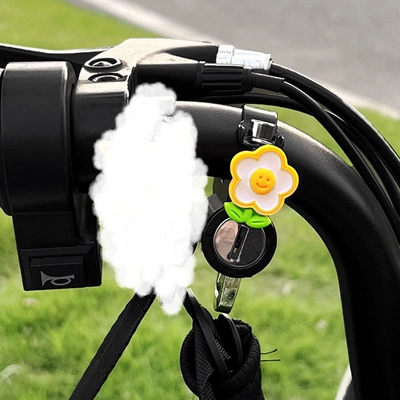 Helmet lock | universal - black-one-pack-with-white-lines