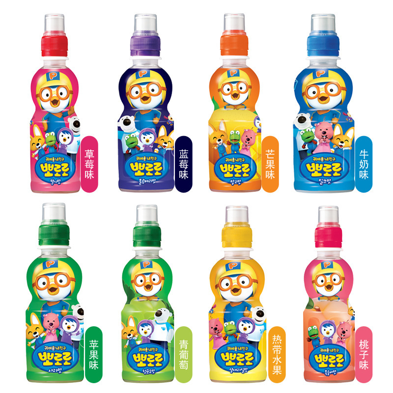 South Korea Imported Pororo Po Lele Children's Fruit Drink Baolu Bottle Po Le Po Fruit Juice Drink Wholesale South Korea Imported Pororo Po Lele Children's Fruit Drink Baolu Bottle Po Le Po Fruit Juice Drink Wholesale