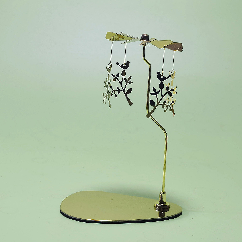 INS Amazon fuente Navidad aromaterapia Acero inoxidable doles triángulo redondo bandeja giratoria candelabro linterna