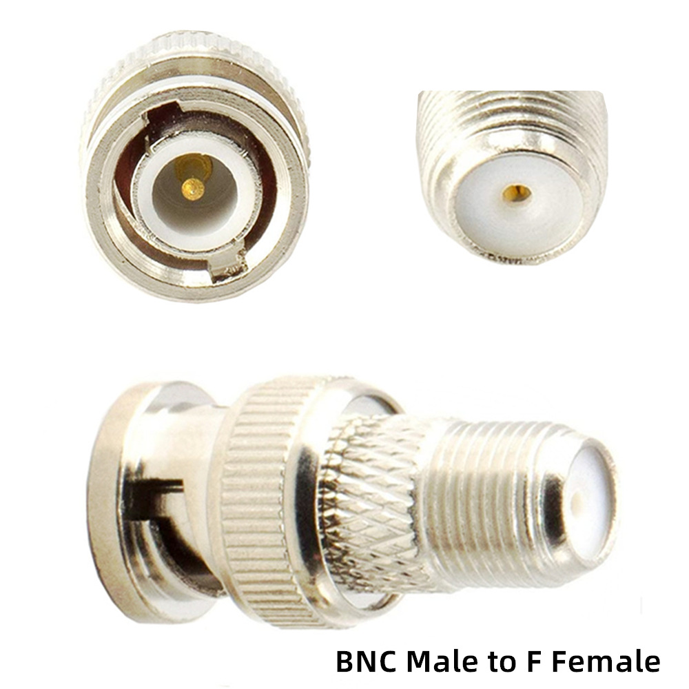F转BNC转接头BNC公F母射频同轴转换头用于闭路电视摄像机扫描仪