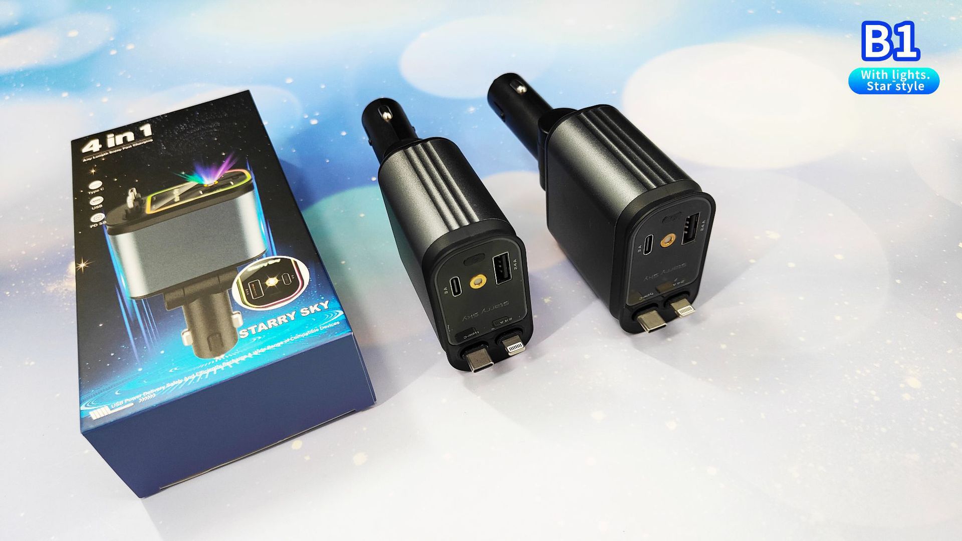 Chezai – C7 Car Charger Mobil şarj cihazları - a29-new-starry-sky-top