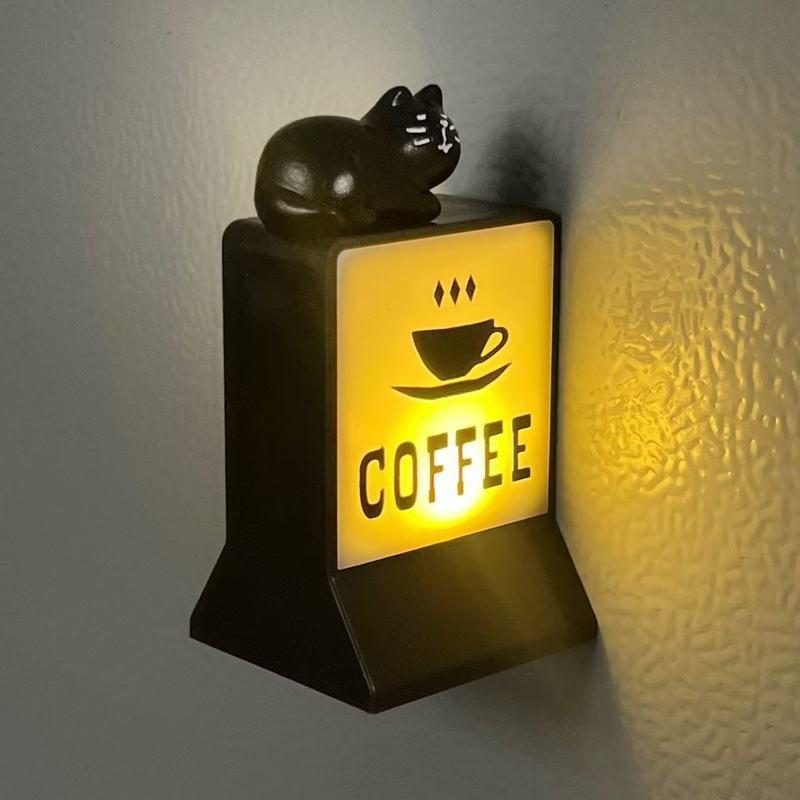 アメリカンコーヒーショップコーヒー冷蔵庫マグネットコーヒーライトブランドヒーリングナイトライト装飾装飾品|undefined