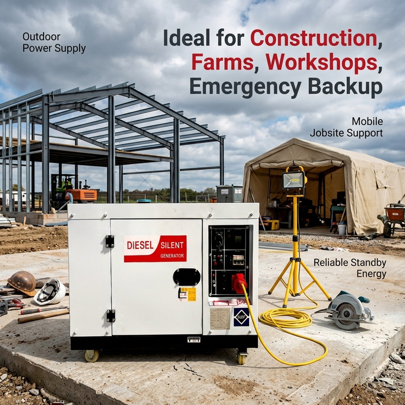 5Kw10 Small Household Silent Generator Set Diesel Ats Single Cylinder 6 8Kw Kilowatt Mobile Three-Phase 380 Ac 5Kw10 Small Household Silent Generator Set Diesel Ats Single Cylinder 6 8Kw Kilowatt Mobile Three-Phase 380 Ac