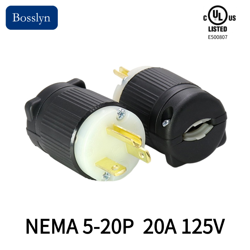 J-720美式灯饰组装插头 美标车载发电机机箱插头20A 125V工业插头