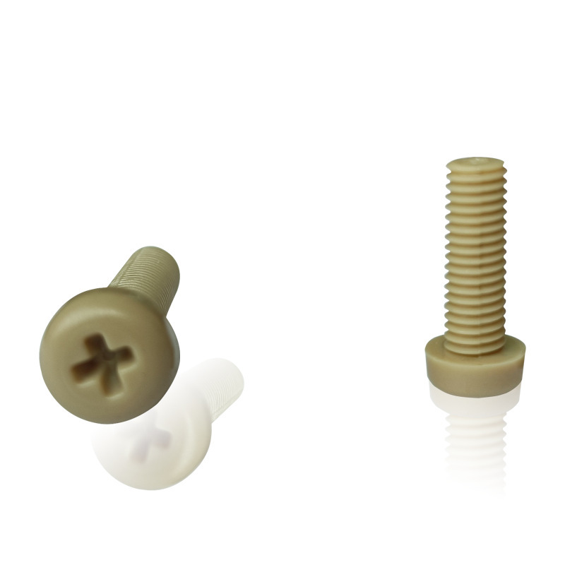 M1.2-M10PEEK 丸頭プラスネジプラスチック高温耐性機器ネジファスナーボルトアクセサリー卸売|undefined