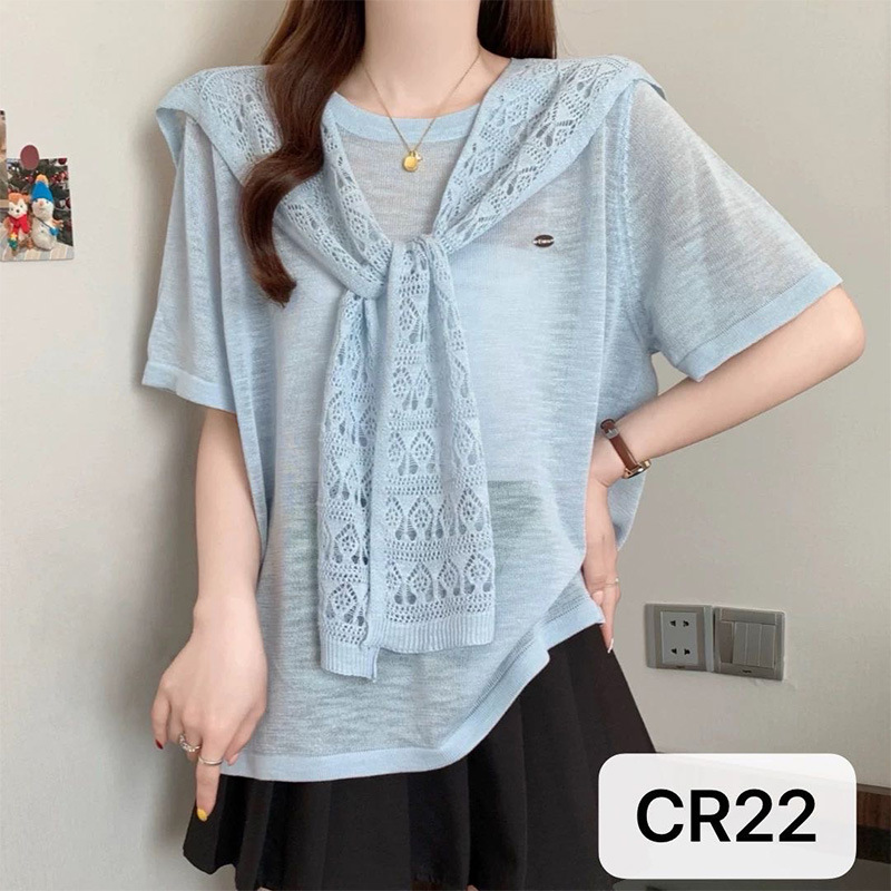 Summer Knitted Sweater Vest Women's Navy Collar Shawl Temperament Fashion Casual Comfort Sweet Noble Temperament High-End Sense