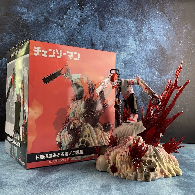 Фигурка Человека-бензопилы, Демон-убийца, Бокита, аниме, двухмерная модель, орнамент, чехол