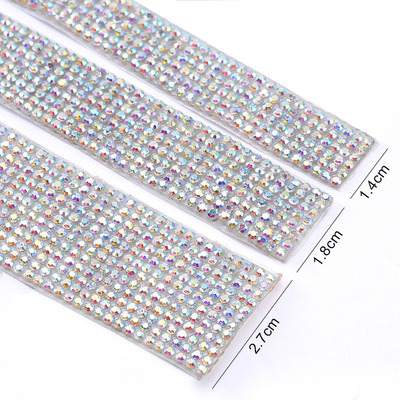  2yard DIY self-adhesive gemstones sticker stage performance clothes accessories DIY Home Car mobile shoes bag Decoration diamond ribbon sticker