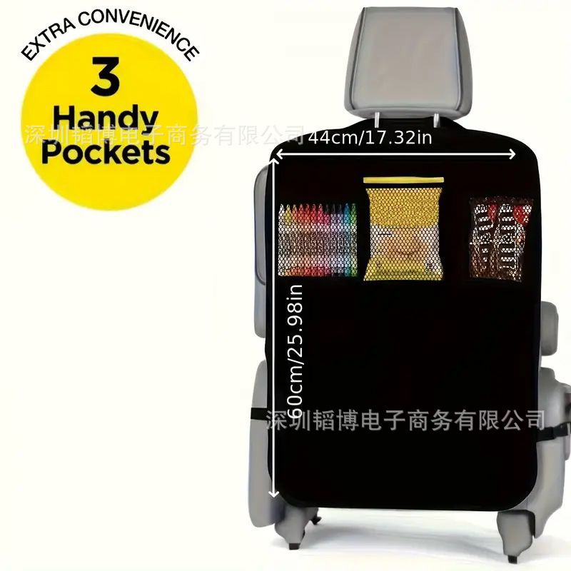 Car Rear Seat Anti-Kick Pad Car Rear Seat Protection Pad Car Anti-Dirty Waterproof with Storage Bag