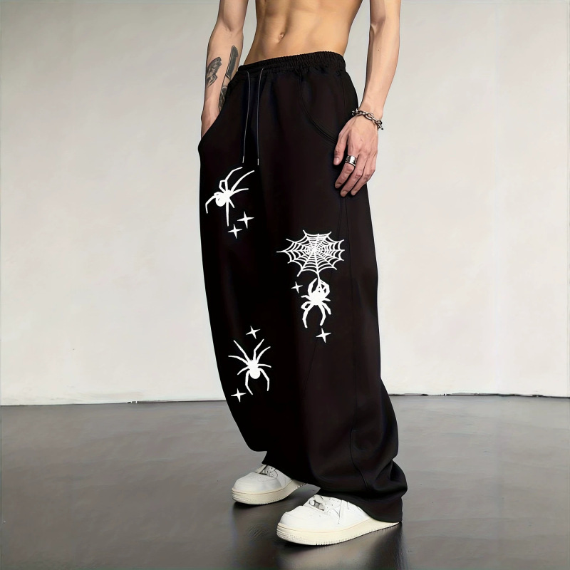 2026 Spring and Autumn New Style Unisex Casual Sports Spider King Print Sweatpants Straight-Leg Pants Multi-Color Pants