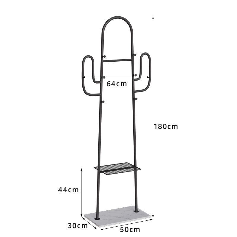 Perchero de lujo ligero nórdico, perchero multifuncional para el hogar de piso, perchero de cactus creativo, perchero de sala de estar