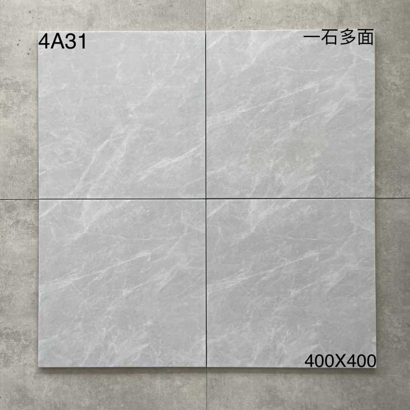 キッチントイレの床タイル400x400滑り止め耐摩耗性床タイルバルコニータイル浴室模造古煉瓦グレー|undefined
