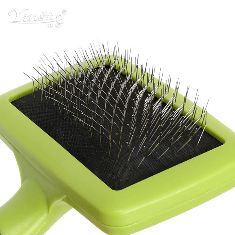 Cepillo de Agujas de Belleza para Mascotas de Metal y Plástico para Perros y Gatos