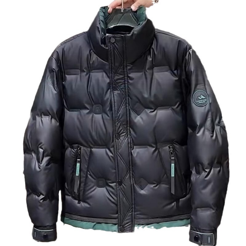 Men's Clothing 2023 Autumn and Winter Men's Fashion Jacket All match Warm Windproof Cold resistant Slim Fit White Duck Silk cotton Jacket Wholesale_voghion.com
