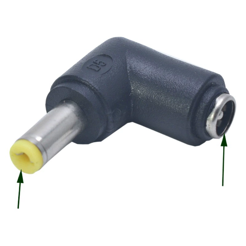 Адаптер питания постоянного тока Штекер адаптера питания постоянного тока DC5.5 прямоугольный разъем «Мама-папа» 90 градусов локоть