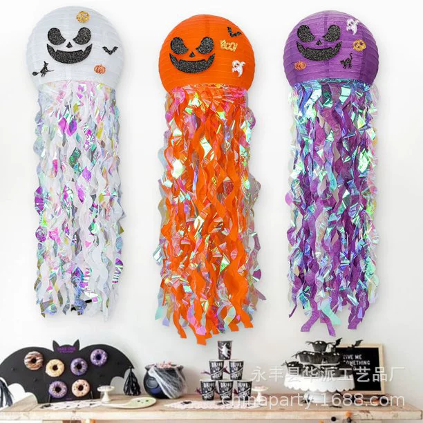 Трансграничная горячая Распродажа Хэллоуин Рождество Медуза фонарь Ужасы очки наклейка Медуза Тыква фонарь украшение кулон