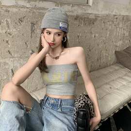 网红小吊带背心女夏性感辣妹外穿潮内搭打底衫防走光抹胸露脐上衣