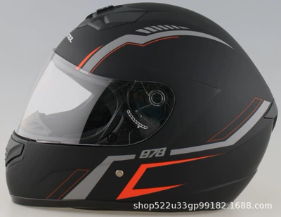 Helmet Electric Vehicle Unisex – Motosiklet kaskı (dəbilqə) - wind-disease-gray-orange-red-m